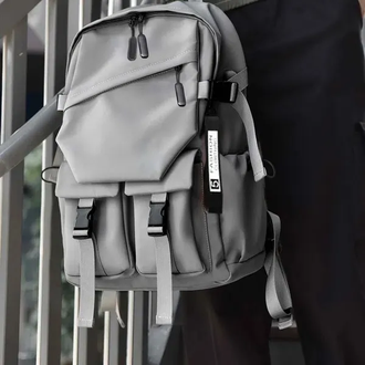 Zebra Fashionable Laptop Bag and Travelling Backpack Gray SZ005